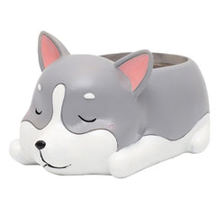 Creative Flower Pot Cartoon Dog Planter Puppy Resin Planters Pots For Flowers Flower Desktop Macetas Home Garden