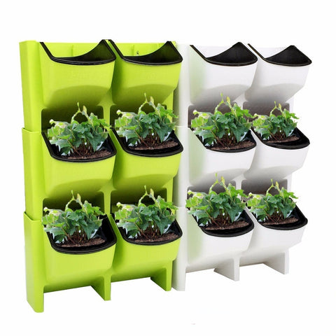Stackable Wall Planter Flower Pot Garden Plant Pots Wall Hanging Vertical Succulents Flower Pot Bonsai Home Decor Dropshipping