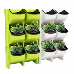 Stackable Wall Planter Flower Pot Garden Plant Pots Wall Hanging Vertical Succulents Flower Pot Bonsai Home Decor Dropshipping