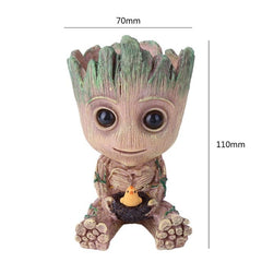 Baby Groot Flowerpot Planter Pen Holder Flower Pot Desktop PVC Action Figures Toy Home Garden Decor Flower Pot Plants Planter