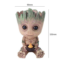 Baby Groot Flowerpot Planter Pen Holder Flower Pot Desktop PVC Action Figures Toy Home Garden Decor Flower Pot Plants Planter