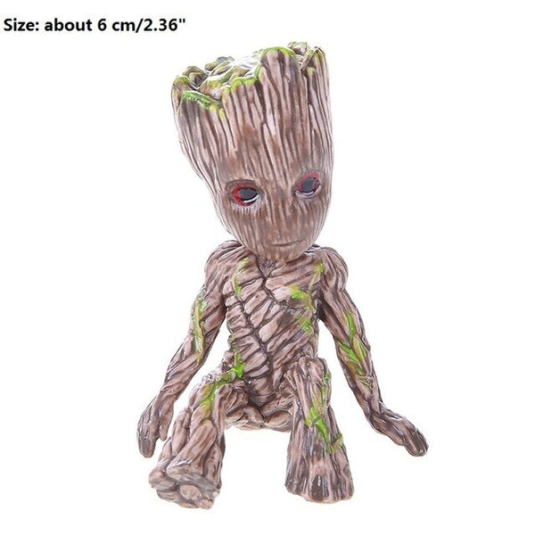 Baby Groot Flowerpot Planter Pen Holder Flower Pot Desktop PVC Action Figures Toy Home Garden Decor Flower Pot Plants Planter